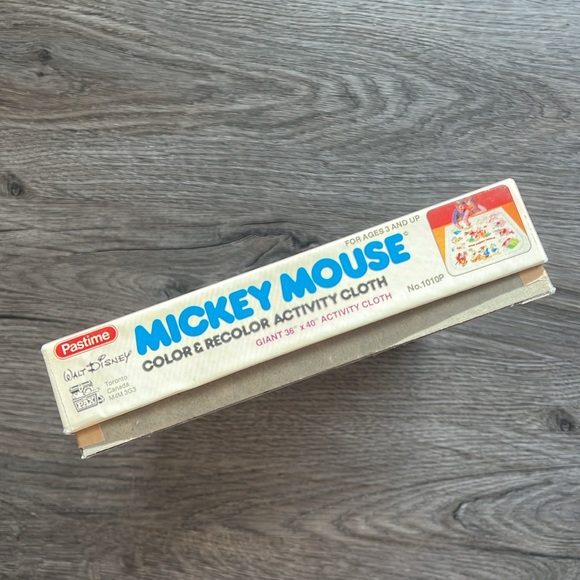 VINTAGE Walt Disney Mickey Mouse Color & Recolor Activity cloth 1983 Pastime Ind - Picture 4 of 11